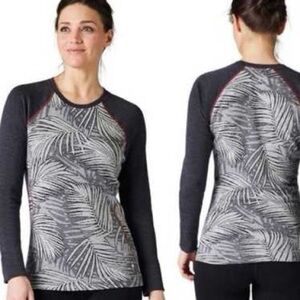 Smartwool Merino Top 250 Base Layer palm Pattern Crew ski snowboard mountain xs